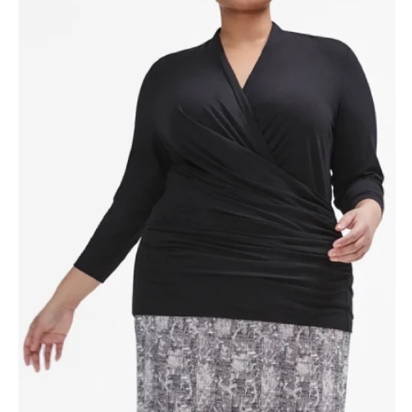 MM Lafleur Tops - M.M. LAFLEUR Black The Fey Stretchy Top Size +1